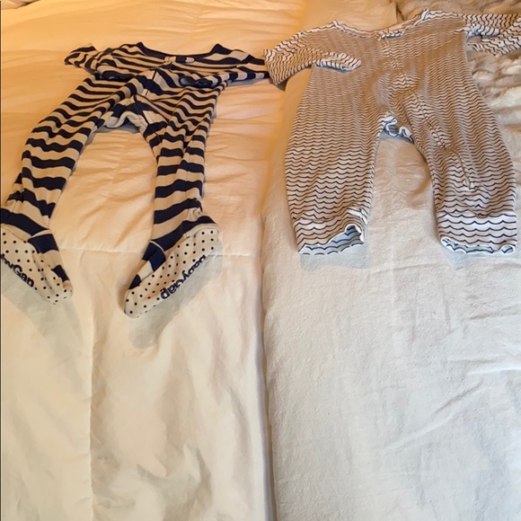 Baby Gap PJ’s 18-24 M Blue & White Waves & Stripes - Picture 6 of 8